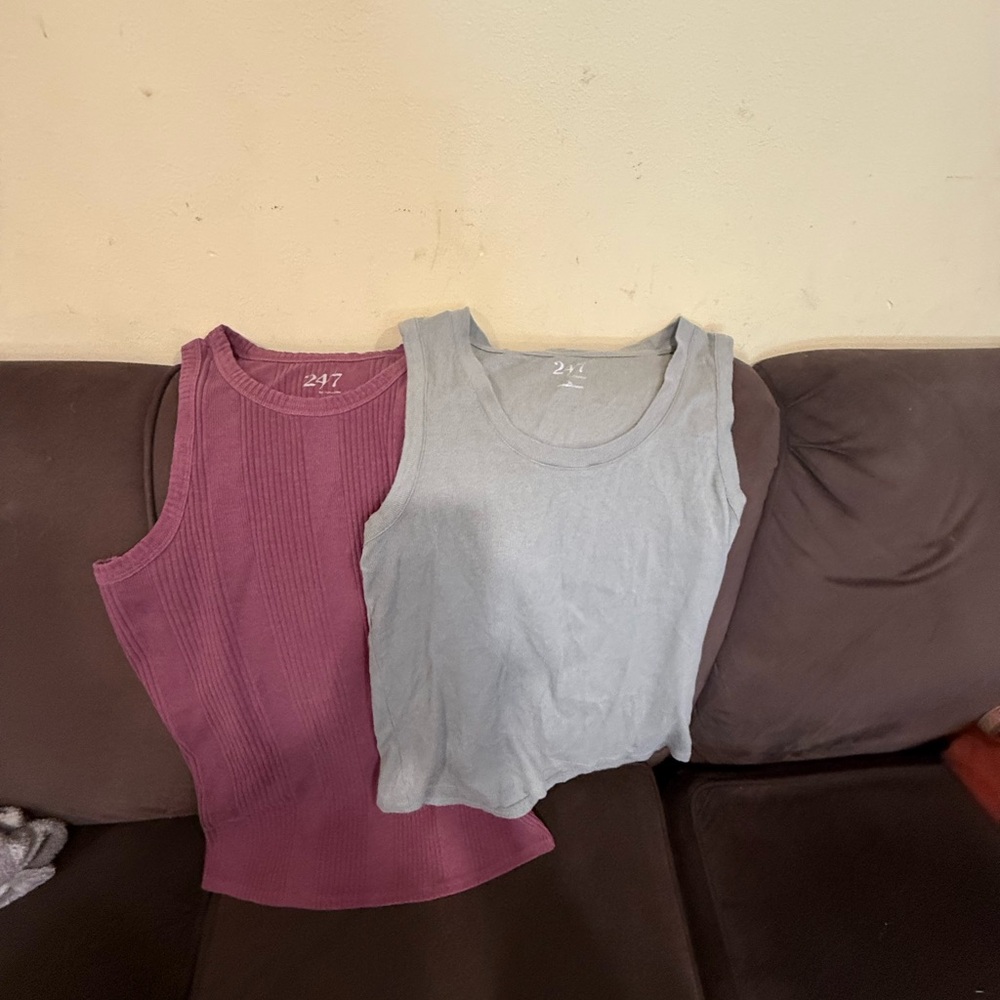 Maurice’s Women's Tank Tops - Rose Pink and Sage Green XL